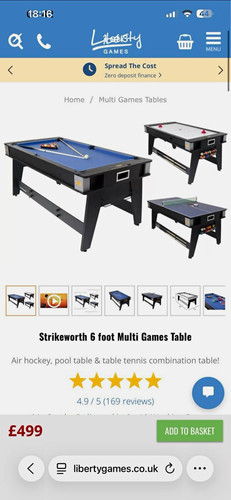 Strikeworth 6ft multi games - 6ft,